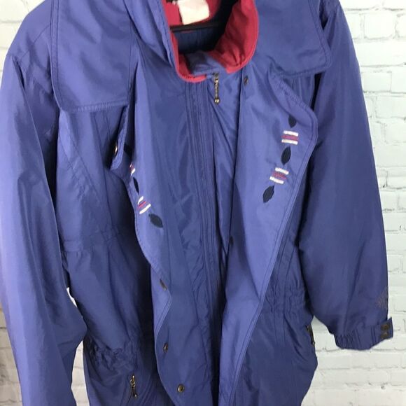 Nordica Vintage Ski Jacket  Plum /Raspberry embroidery & high end detail EUC 16 - Picture 6 of 10